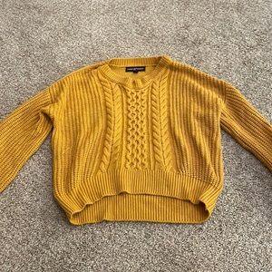 Semi cropped burnt orange knitted sweater, size M, Almost famous
